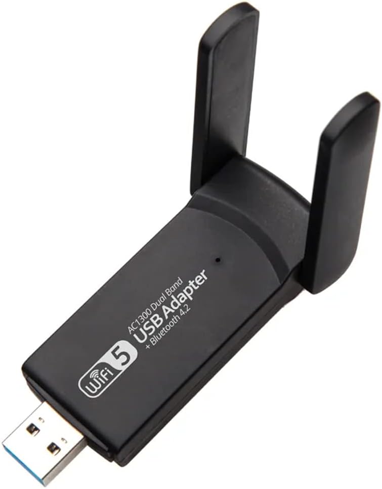 Adaptör Wifi Ağ Kartı Masaüstü Bilgisayar Pc ile Uyumlu 2,4G 5G Destekler 1300Mbps Usb 3.0 Dual Band Usb Adapter 2,4Ghz-5,82Ghz AC1300