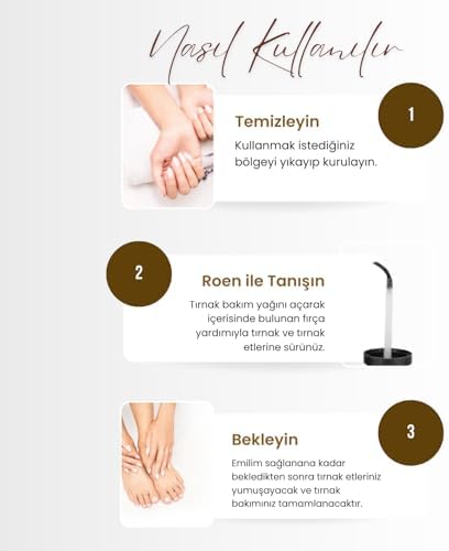 Roen Tırnak Bakım Yağı, Doğal İçerikli Tırnak ve Tırnak Eti Bakım Yağı, 20ml