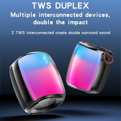 10W Dahili Hoparlörlü 2500 mAh Bataryalı BT 5.3 RGB Kablosuz Mini Hoparlör