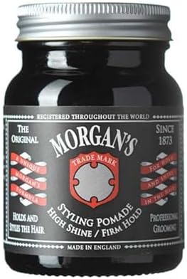 Morgan's Pomade High Shine Firm Hold Styling Pomade -Sert Tutuş, Parlaklık Veren Saç Şekillendirici Pomad (BLACK LABEL) 100 gr