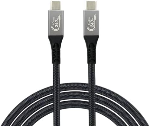 - USB 4 Hızlı Şarj, Data ve Görüntü Aktarım Kablosu - Type USB C Thunderbolt 4/3 Uyumlu, USB 4, 40Gbps Veri Aktarım, 240W Şarj Gücü, 8K 60Hz, 4K 144Hz / 120Hz / 60Hz, HDR (1 Metre)