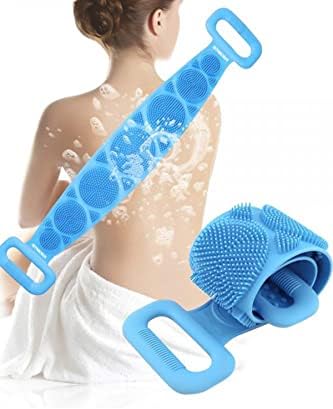 Mobee Banyo Duş Sırt Kesesi Çift Taraflı Silikon Lifi Fırçası 70 cm