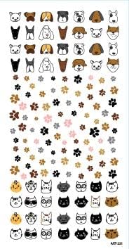 ARTİKEL Patiler Tırnak Dövmesi, Tırnak Tattoo, Nail Art, Tırnak Sticker