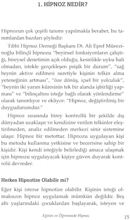 Eğitim ve Öğrenmede Hipnoz