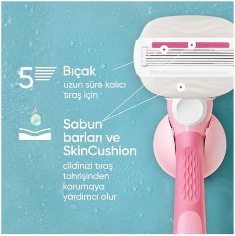 Gillette Venus ComfortGlide Sugarberry Kokulu Miami Kadın 5 Bıçaklı Tıraş Makinesi