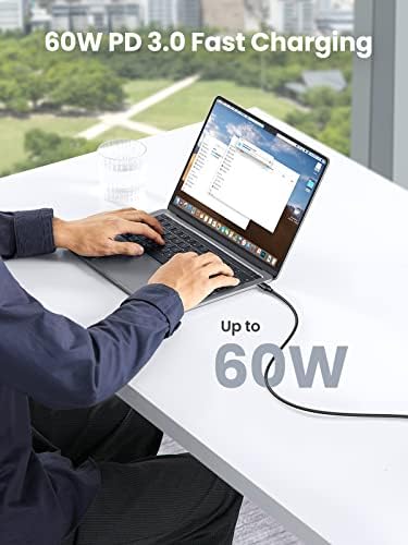 USB C to USB C 3A Hızlı Şarj ve Data Kablosu Siyah 2 Metre