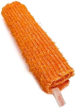 Let'scrub Süper Esnek Turuncu Banyo Lifi Tüm Cilt Tiplerine Uygun Duş Lifi Unisex 20x30 Cm