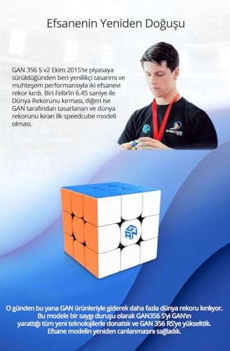 GAN 356 R S 3x3 Rubik Küp Zeka Küpü (Etiketsiz) Türkiye Resmi Satıcısı