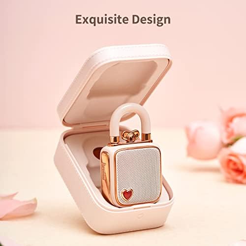 divoom - Bluetooth hoparlör, küçük taşınabilir müzik kutusu, kablosuz stereo eşleştirme, retro ses kutusu, sevimli masaüstü dekorasyonu, kızlar için, pembe