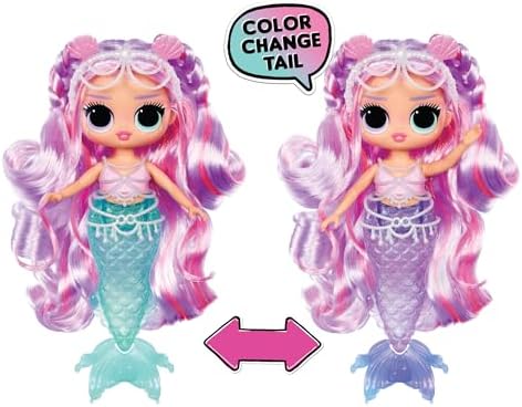 LOL Sürpriz Aralar Denizkızı Lana Deniz Modası Bebek Renk Değiştiren Kuyruk, Hareketli Yüzgeç ve Güzel Aksesuarlarla - 4 Yaş ve Üzeri Çocuklar için Oyuncak Hediye