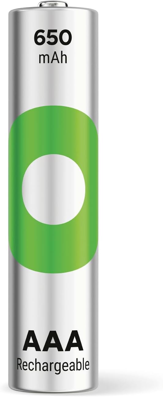 GP Batteries ReCyko 650 AAA İnce Kalem Ni-Mh Şarjlı Pil, 1.2 Volt, 4'lü Kart