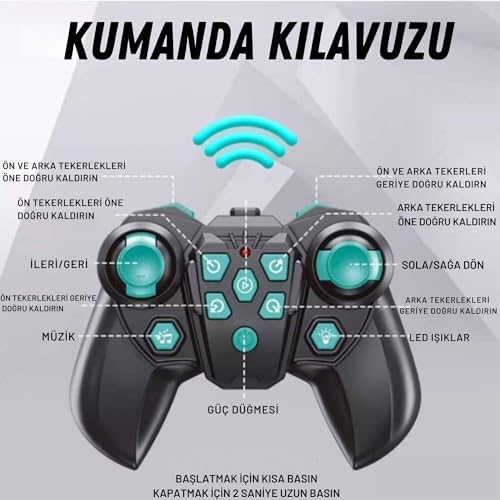 Oyuncak 2.4 GhZ Uzaktan ve Bilekten Kumandalı Şarjlı 8 Teker Akrobat Köoek Müzikli ve Led Işıklı Full Fonksiyon Akıllı Köpek Yavrusu Çift Kumanda Kontollü