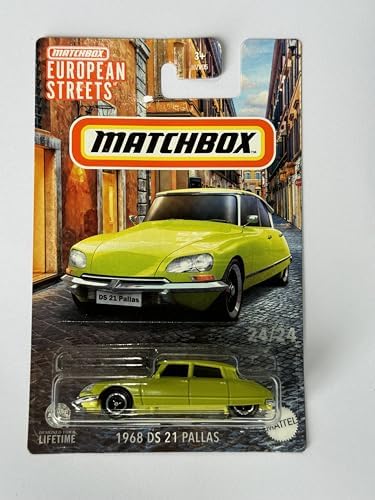 Matchbox Metal 2024 Kibrit Kutusu Avrupa Sokakları 1968 DS 21 Pallas Kireç Yeşili 24/24 (Uzun Kart) HVV41