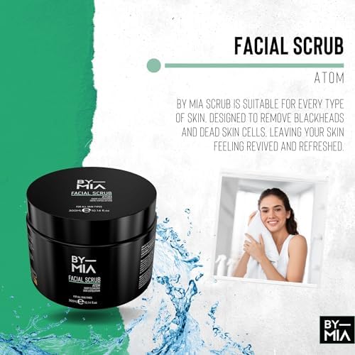 BY MIA Yüz ve Vücut Peelingi - Atom 300ml | Tüm Cilt Tipleri İçin Nemlendirici Etki | Avokado, Narenciye ve Vanilya Kokulu