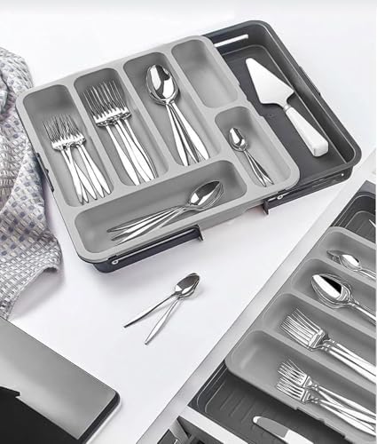 Çift Taraflı Ayarlanabilir Organizer Çekmece Içi Kaşıklık Uzayabilen Çatal Bıçaklık Düzenleyici