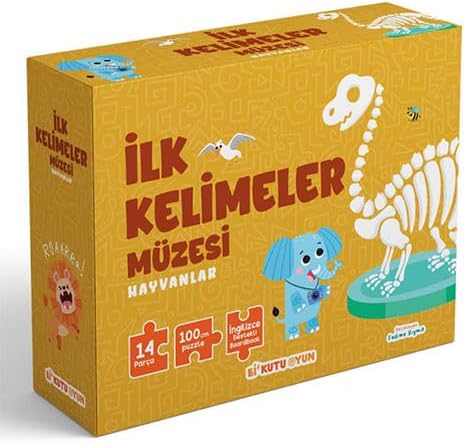 Bi Kutu Oyun İlk Kelimeler Müzesi: Hayvanlar (İngilizce Destekli Kitap ve Yapboz Seti)