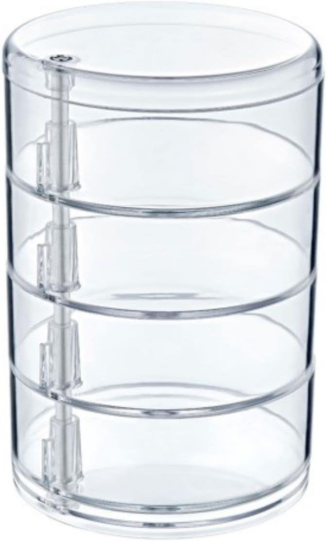 4 Katlı Dönebilen Şeffaf Takı Organizer Düzenleyici