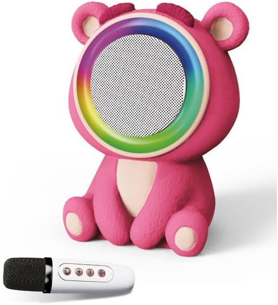 20W 2400 Mah Karaoke Mikrofonlu Ayıcık Bluetooth Haparlör BTS-253