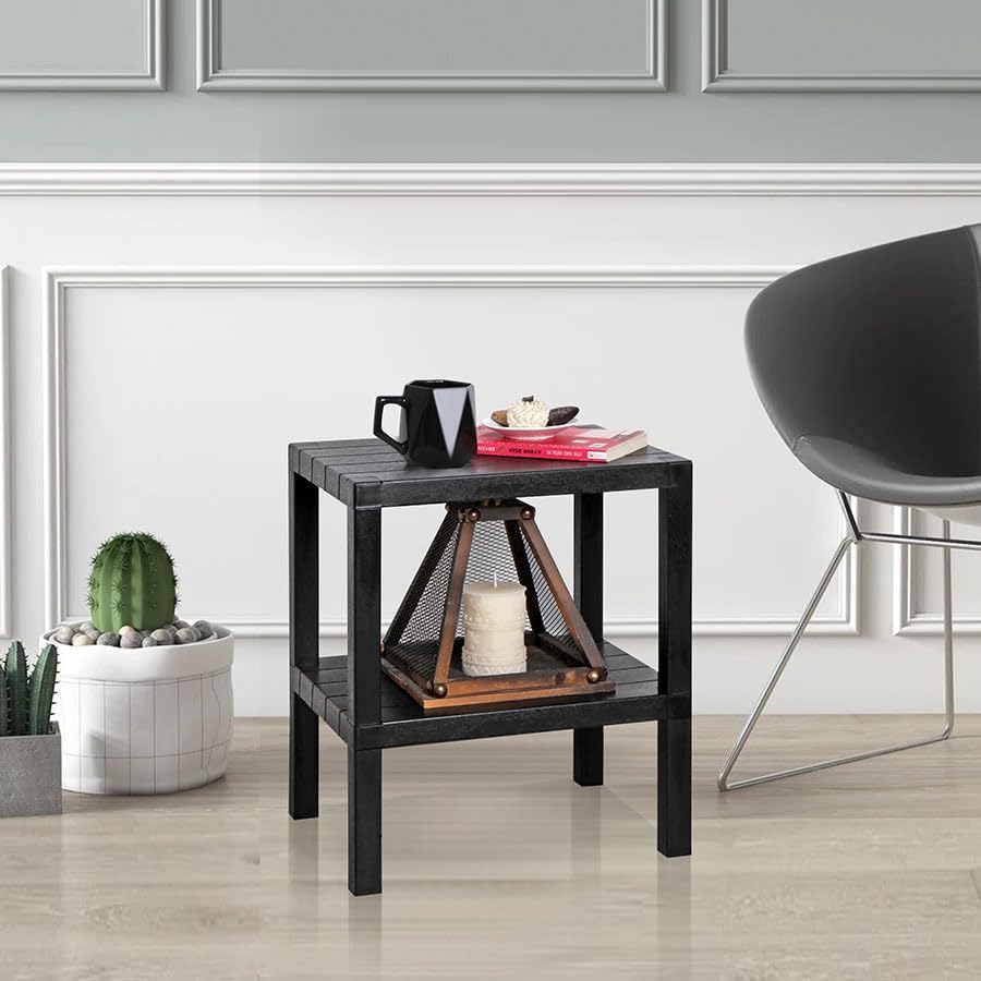 Life 2 Katlı Plastik Siyah Banyo Mutfak Rafı MIT1055