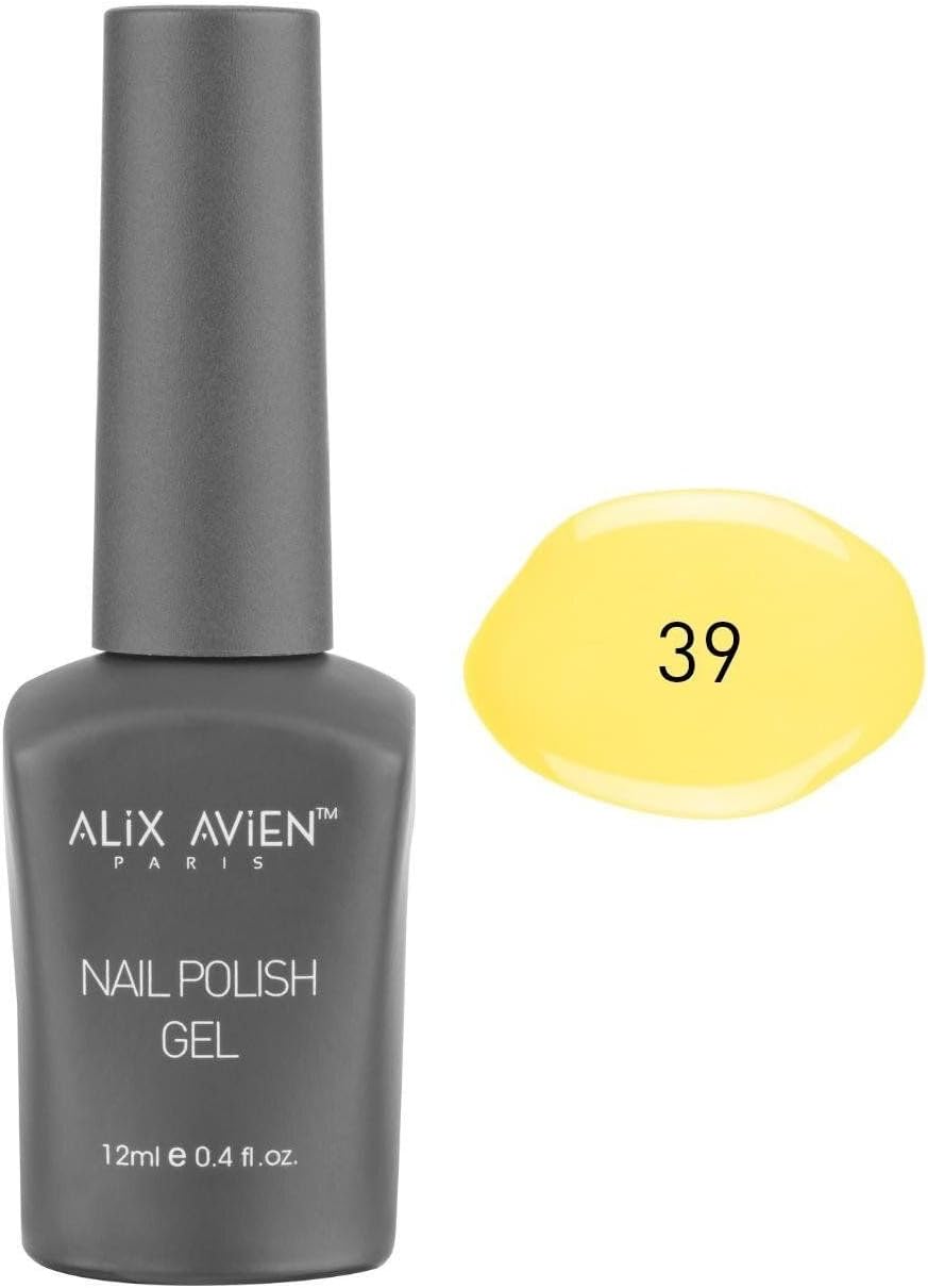 ALIX AVIEN Uv Kalıcı Açık Sarı Jel Oje 39 - Gel Polish - 12 ml