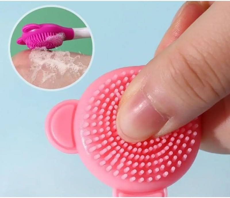 Cilt Bakım Fırçası ve Maske Sürme Spatulası, İki Yönlü Cilt Bakım ve Maske Uygulama Fırça Takımı, Silikon Uçlu Cilt, Yüz Temizlik, Bakım ve Maske Uygulayıcı Fırça Spatula Set, Çok Fonksiyonlu Spatula