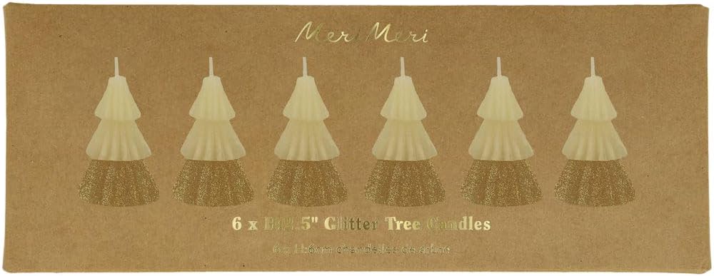 - Ivory Mini Tree Candles - Krem Mini Ağaç Mumlar (6'lı)