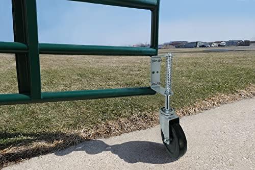 8735 Sert Kauçuk Yaylı Kapı Tekerleği Evrensel Montajlı, 15,7 cm Tekerlek, 200 kg Kapasite, Siyah