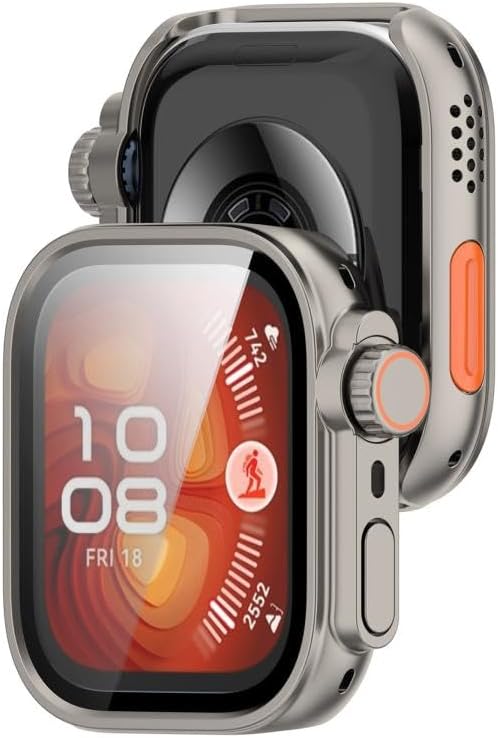 Fit 4 için Kasa Dönüştürücü Kılıf Yeni Nesil Görünüm Veren PC + Temperli Ekran Koruyuculu Dokunmatiği Etkilemeyen Sert Materyalli Kasa Koruyucu Fit 4 Kılıfı (Titanyum)