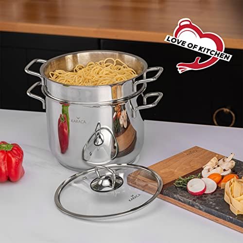 153.03.08.0370 Mutfaksever Çelik Spagetti Tenceresi 20 cm, Çelik, Medium