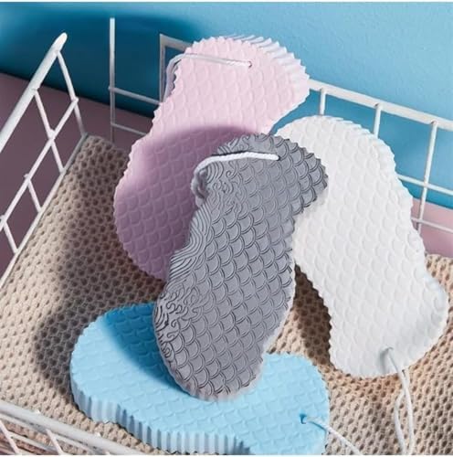 Çok Renkli Banyo Süngeri, Peeling Etkili, 14 cm x 7 cm, Vücut Temizleme ve Masaj Süngeri