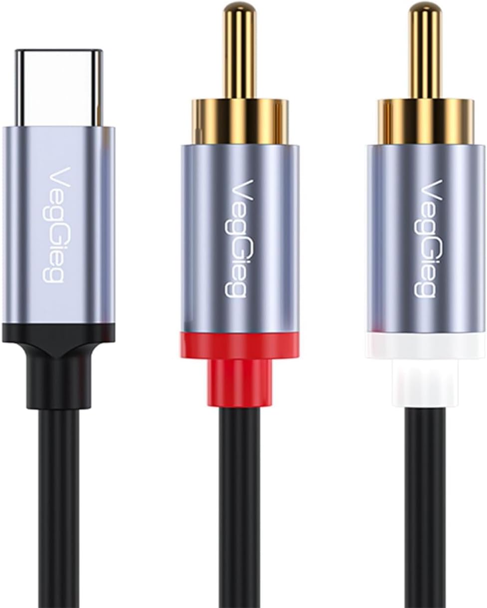 USB Type-C to 2 RCA Ses Kablosu 3 Metre