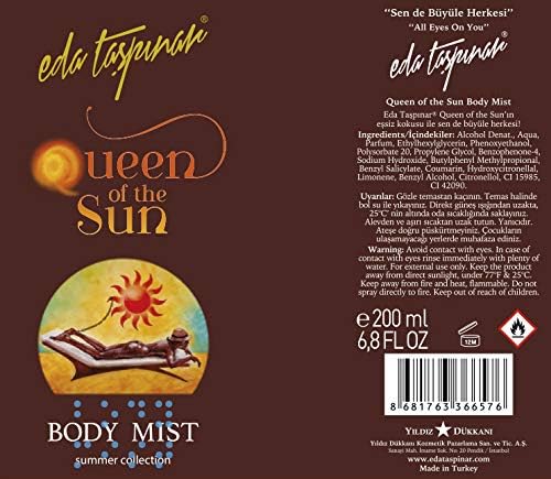 EDA TAŞPINAR BODY MIST QUEEN OF THE SUN 200 ML