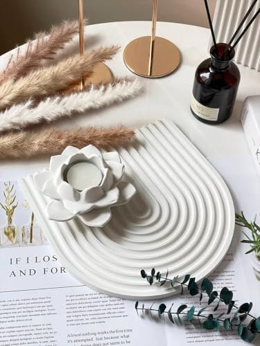 U Şekli Tepsi Kalıp Kemer Mumluk Dekoratif Obje Biblo