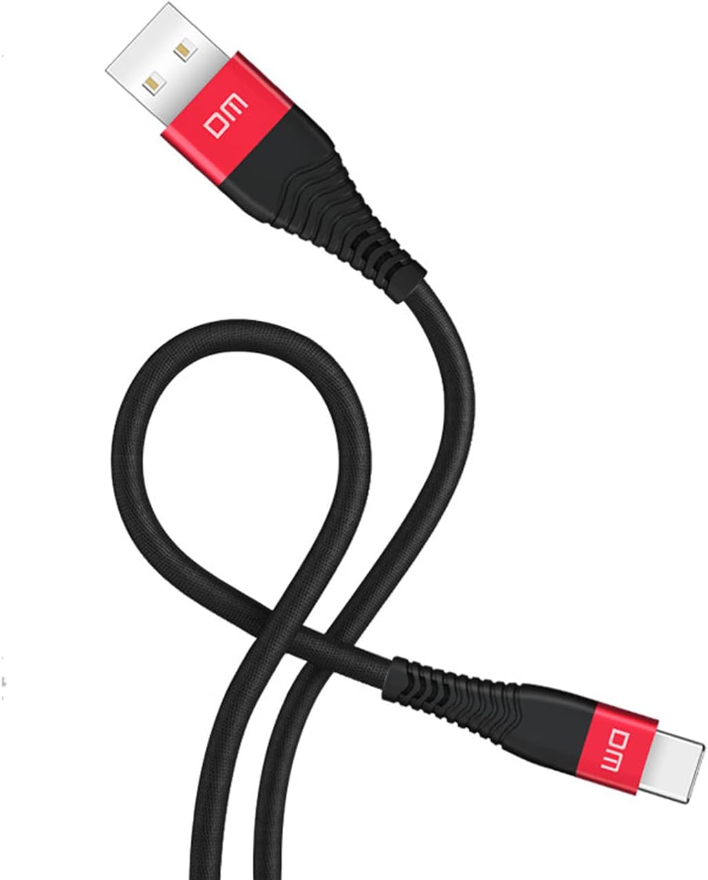 DM SL003 USB to Type-C 3A Hızlı Şarj ve Data Kablosu Siyah 1.2 Metre