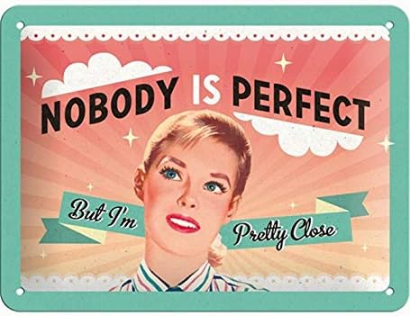 Art Nobody is Perfect Kabartmalı Metal Duvar Panosu