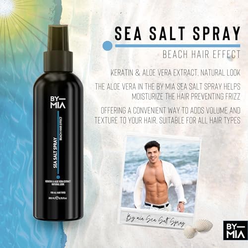 BY MIA Premium Deniz Tuzu Spreyi 200 ml, Unisex | Saçlara Doku ve Hacim Verir, Esnek Tutuş Sağlar