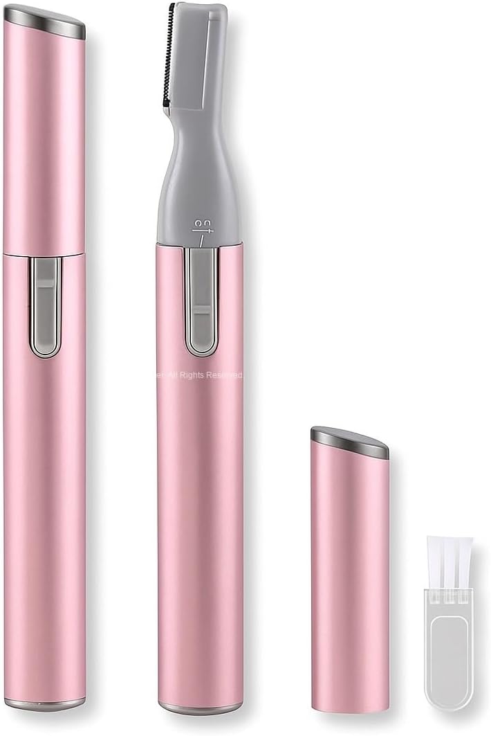 Busstier Elektrikli Kaş Düzeltici, Yüz ve Vücut İçin Tüy Alma Makinesi, Kaş Tıraş Makinesi, Dudak Üstü ve Çene Tüy Kesici, Kaş Tarağı Dahil, Pille Çalışır, Hassas ve Acısız Kullanım (Pembe)