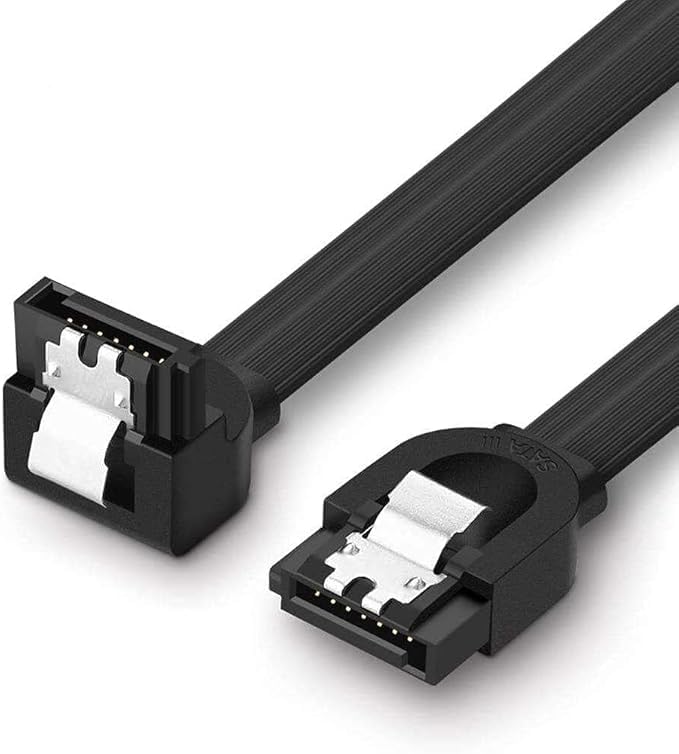 40 cm Sata Data Kablo - 90 Derece - Metal Klip