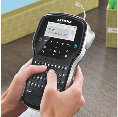 Label Manager 280P, Elde Taşınır PC Bağlantılı ve Şarj edilebilir Etiketleme Makinesi (6/9/12 mm D1 şeritlerle uyumlu kullanım) - S0968920