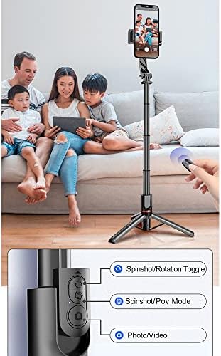 Gimble Dengeleyici Otomatik Denge Sabitleyici Alüminyum Çubuk Teleskopik Selfie Sopa Video İstikrarlı Çekim Telefon Smartphone için L19