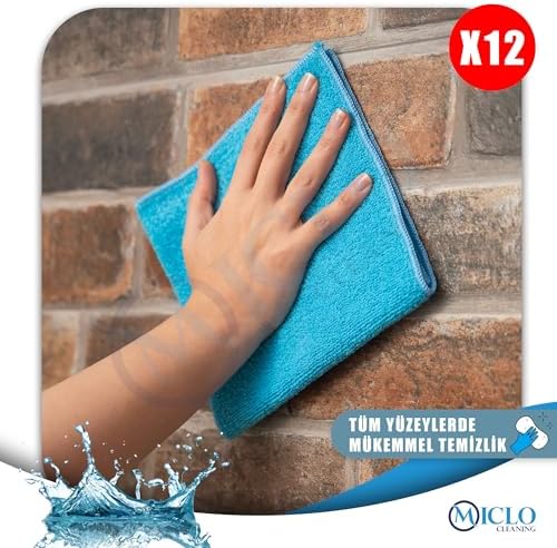 | Mikrofiber Temizlik Bezi | Klasik Serii | 250 GSM | Banyo, Mutfak Bezi | Bulaşık Kurulama Bezi | 4 Renk x12 Adet