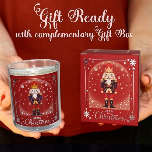 – Kurşun Asker (Nutcracker) Tasarımlı Mum, Kırmızı Renk Temalı, 135 g Doğal Biyo, 40 Saat Yanma Süresi, Cam Kavanoz, Şık Bristol Kutulu, Yılbaşı Koleksiyonu Hazır Hediye