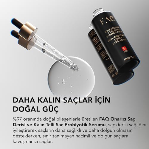 FAQ Kırmızı Yonca Özü ve Centella Asiatica'lı Saç Derisi ve Gür Saç Probiyotik Serumu - Saç Onarıcı Bakım - Kadınlar ve Erkekler için Saç Kalınlaştırıcı Ürünler - Saç Çıkartıcı Serum