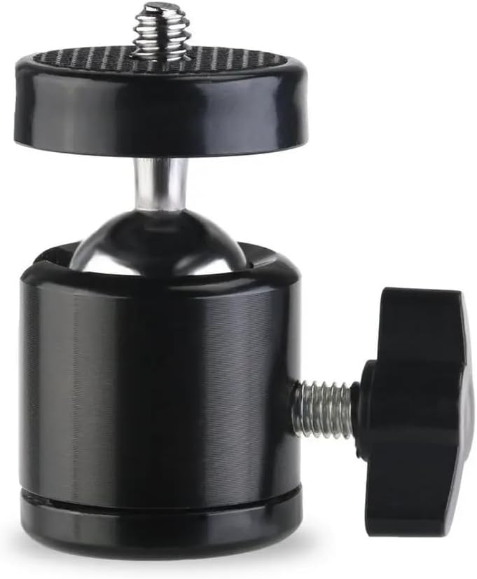 360° Döner Mafsallı Vida Adaptörü – 1/4" Bağlantı Uyumlu ve Monopod Aksesuarı, Kamera, Akıllı Telefon,, Mikrofon, LED Işık, Video Monitör ile Uyumlu Montaj Parçası