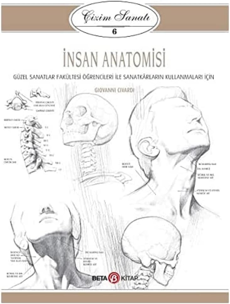 Çizim Sanatı Serisi 6 İnsan Anatomisi: Güzel Sanatlar Fakültesi Öğrencileri ile Sanatkarların Kullanmaları İçin