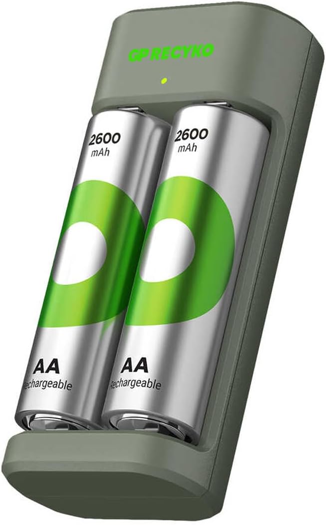 GP E221 USB Pil Şarj Cihazı 2 Adet 2600mAh AA Kalem Pilli Set