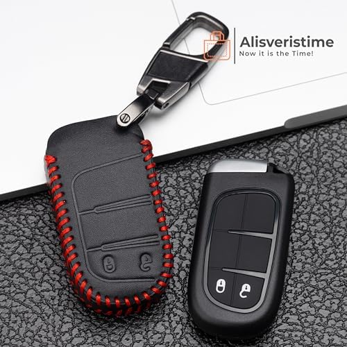 (Jeep Renegade,Compass,Grand Cherokee, Chrysler,, Uyumlu) Deri Anahtar Kılıfı