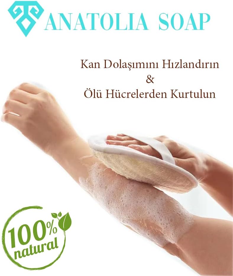 Anatolia Soap 1978 Yüz vücud Kabak lifi Doğal Lifler Peeling Temizleyici Arındırıcı. 1 Adet.