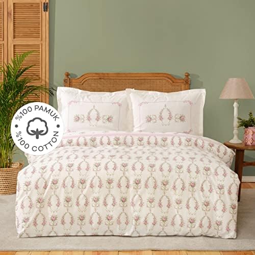 Alfia Pudra Pamuk Tek Kişilik Nevresim Takımı