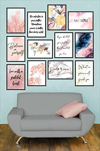 Pozitif Duvar tabloları, 12 Parça Tablo, Salon Mdf Tablo